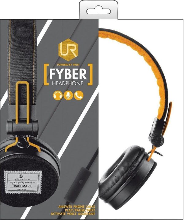 Trust Urban Fyber - On-ear Koptelefoon - Zwart/Oranje - Afbeelding 4