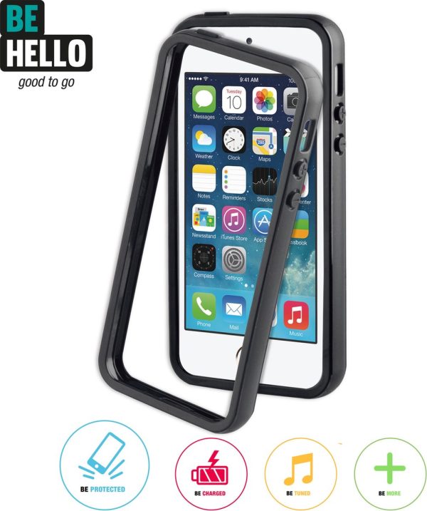 BeHello Bumper Case voor Apple iPhone 5/5S - Zwart - Afbeelding 5