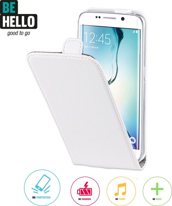 BeHello Flip Case voor Samsung Galaxy S6 Edge - Wit - Afbeelding 6