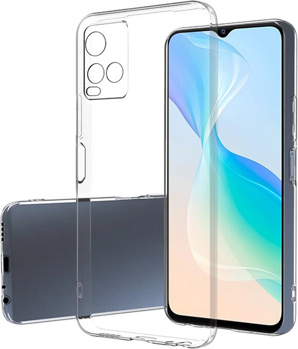 Vivo Y33S/Y33T Hoesje - Transparant - Opstaande hoeken