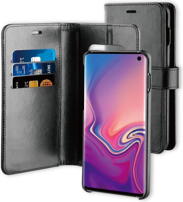 BeHello Samsung Galaxy S10 Hoesje I 2-in-1 Wallet Case met Ruimte Voor 3 Pasjes Zwart - Afbeelding 5