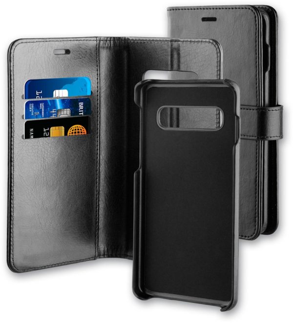 BeHello Samsung Galaxy S10 Hoesje I 2-in-1 Wallet Case met Ruimte Voor 3 Pasjes Zwart - Afbeelding 2