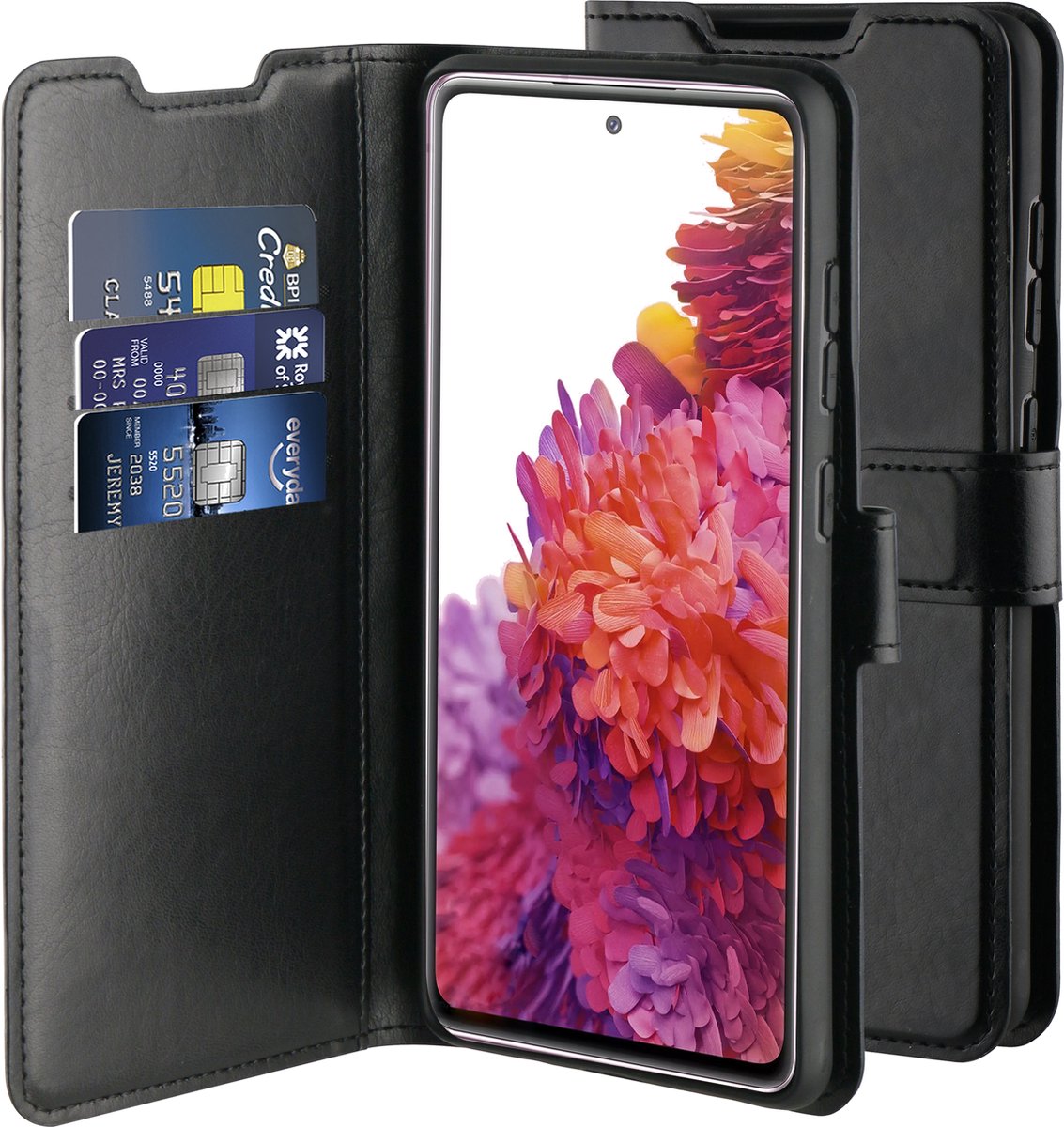 BeHello Samsung Galaxy S21 Ultra Gel Wallet Hoesje - Zwart - Afbeelding 6