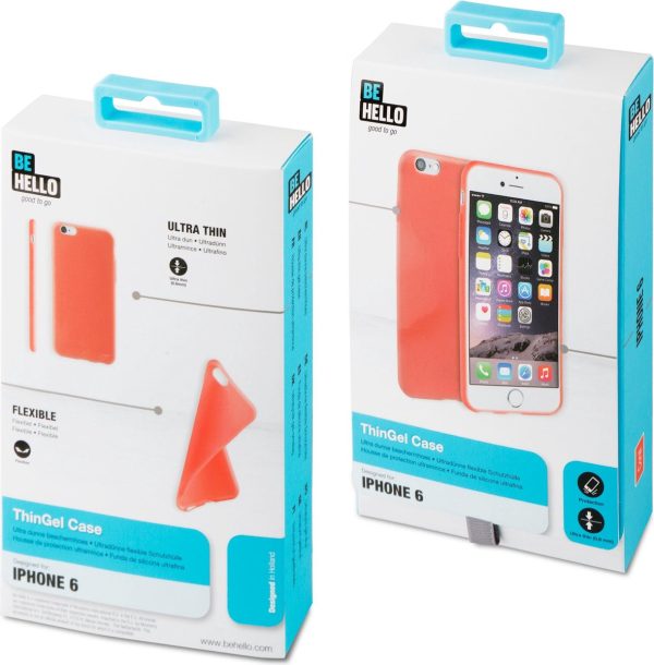 BeHello iPhone 6 / 6S Thingel Case Coral - Afbeelding 4