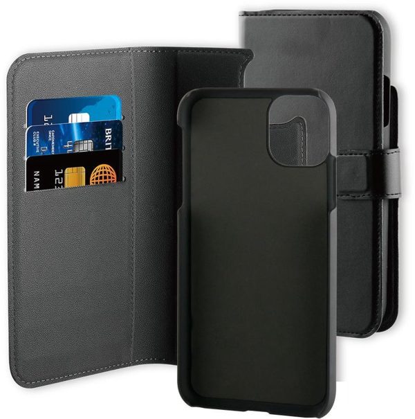 BeHello iPhone 11 Hoesje I 2-in-1 Wallet Case met Ruimte Voor 3 Pasjes Zwart - Afbeelding 2