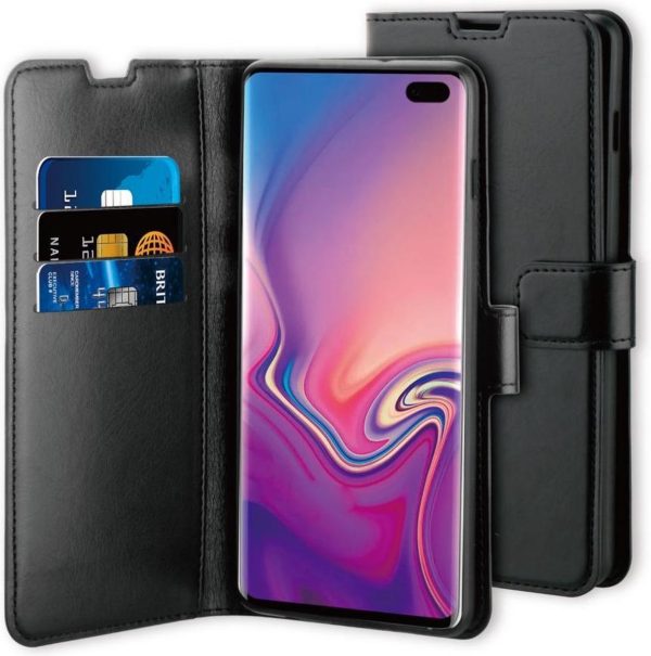 BeHello Samsung Galaxy S10+ Hoesje - Gel Wallet Case Met Ruimte Voor 3 Pasjes Zwart - Afbeelding 3
