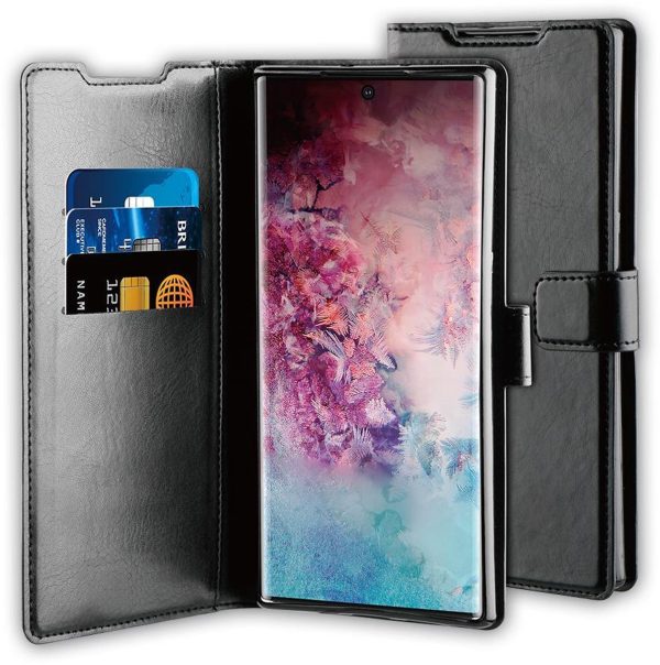 BeHello Samsung Galaxy Note10+ Hoesje - Gel Wallet Case Met Ruimte Voor 3 Pasjes Zwart - Afbeelding 4