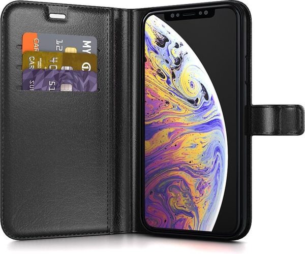 BeHello iPhone XS Max Hoesje - Gel Wallet Case Met Ruimte Voor 3 Pasjes - Zwart