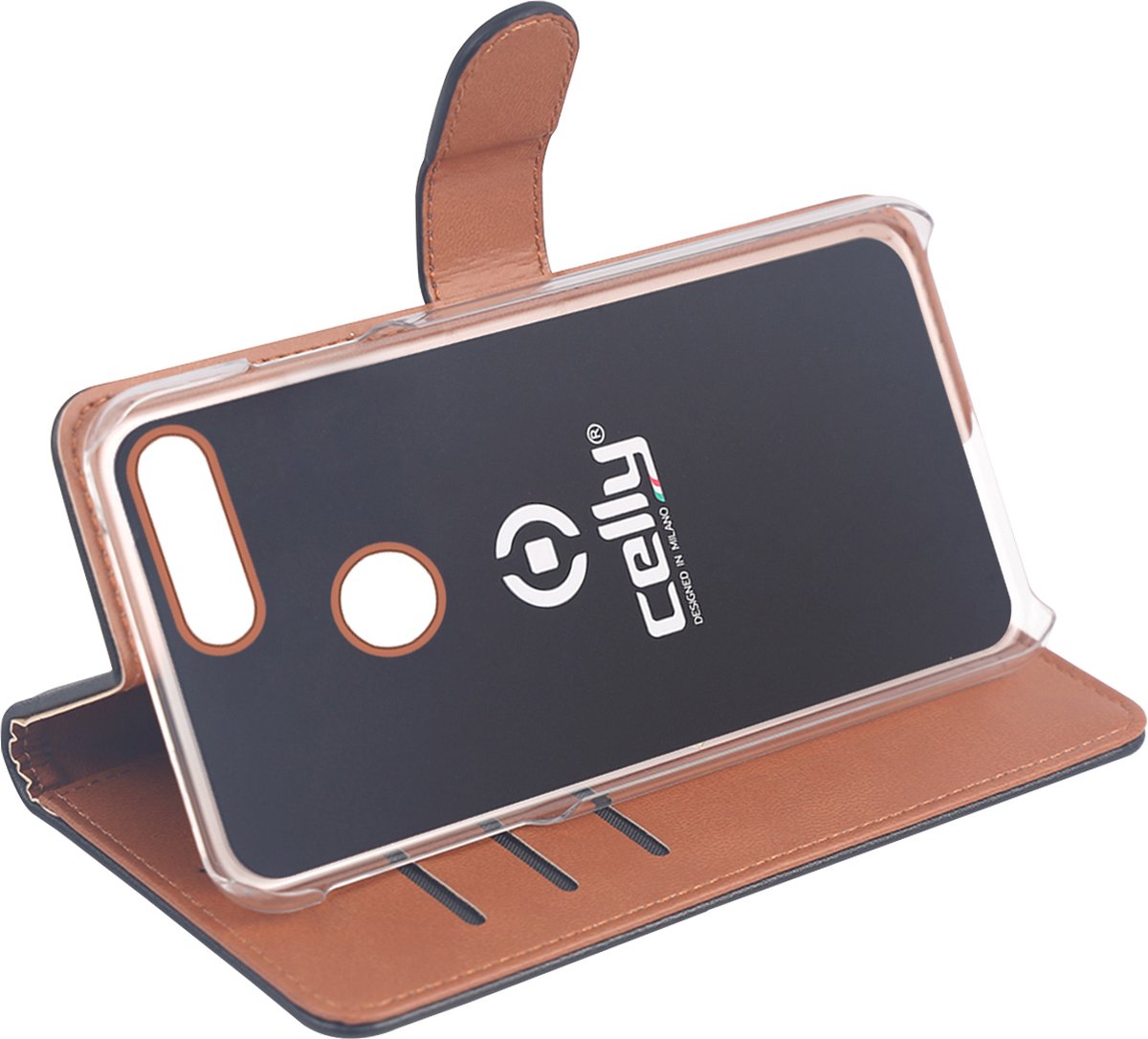 Celly - Wallet case - huawei Y9 2018 - black - Afbeelding 5