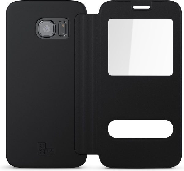 BeHello - Samsung Galaxy S7 Edge Hoesje - Window View Case Zwart
