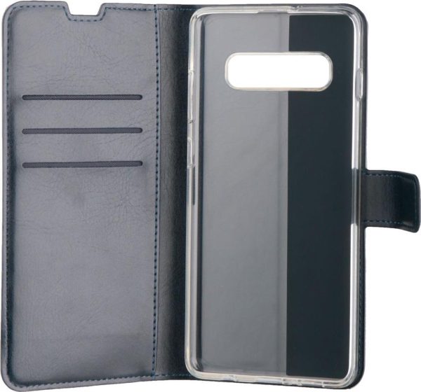 BeHello Samsung Galaxy S10+ Hoesje - Gel Wallet Case Met Ruimte Voor 3 Pasjes Blauw - Afbeelding 2