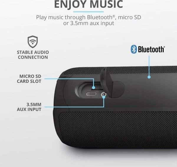 Trust Caro Max Powerful Bluetooth Wireless Speaker Zwart - Afbeelding 5