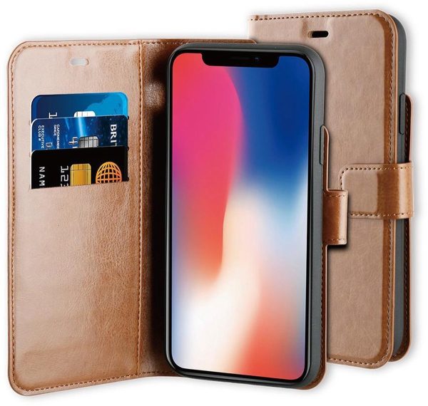 BeHello iPhone 11 Hoesje - Gel Wallet Case Met Ruimte Voor 3 Pasjes Bruin