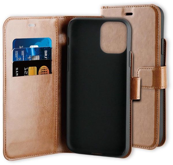 BeHello iPhone 11 Pro Hoesje - Gel Wallet Case Met Ruimte Voor 3 Pasjes Bruin - Afbeelding 3