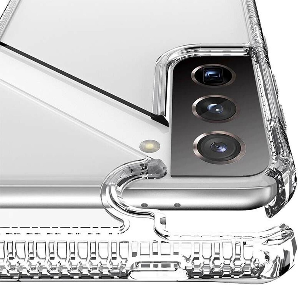 Itskins Hoesje Geschikt voor Samsung Galaxy S21 Plus - Itskins Hybrid Clear Backcover - Transparant - Afbeelding 4