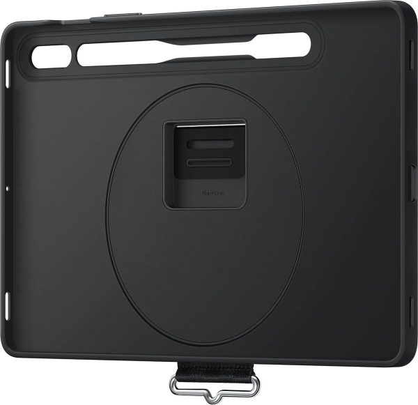 Samsung Galaxy Tab S8 - Siliconen Hoesje met Strap  - Zwart - Afbeelding 5