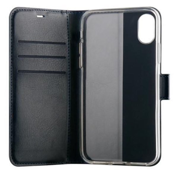 BeHello iPhone X  XS Hoesje - Gel Wallet Case Met Ruimte Voor 3 Pasjes Blauw - Afbeelding 5