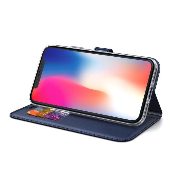 BeHello iPhone XS Max Gel Wallet Case Blauw - Afbeelding 5