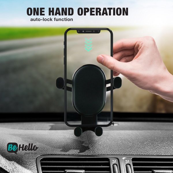 BeHello Universele Telefoonhouder I  2-in-1 Autohouder voor Ventilatierooster én Dashboard / Autoruit - Zwart - Automatische vergrendeling - Uitschuifbare Arm - Draaibaar - Afbeelding 5