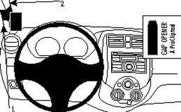 Brodit ProClip houder geschikt voor Nissan Tiida / Latio 2012-2020 Left mount - Afbeelding 3
