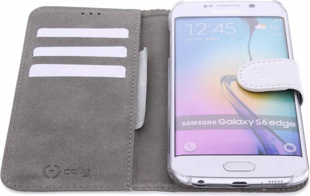 Celly - Wally Case - Samsung Galaxy S6 Edge - wit - Afbeelding 2