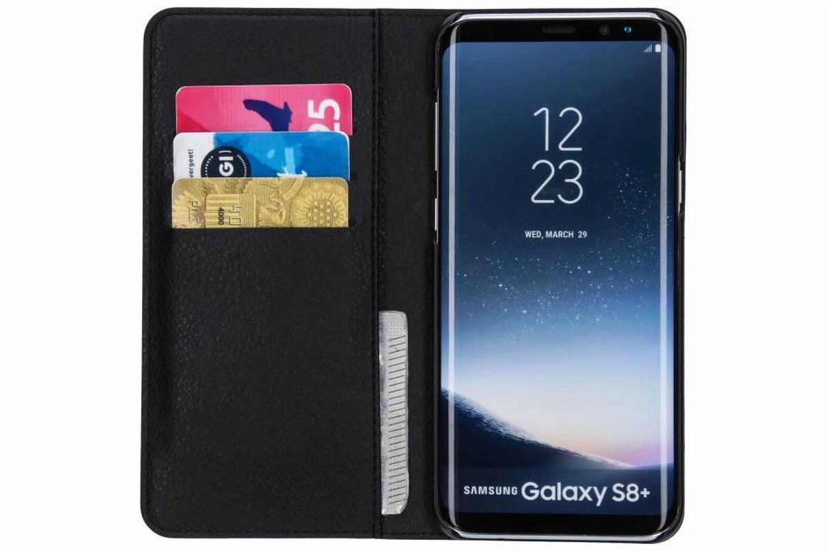BeHello Samsung Galaxy S8+ Hoesje - Wallet Case Met Ruimte Voor 3 Pasjes Zwart