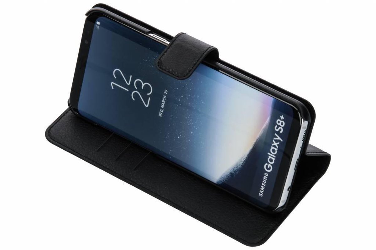 BeHello Samsung Galaxy S8+ Hoesje - Wallet Case Met Ruimte Voor 3 Pasjes Zwart - Afbeelding 4