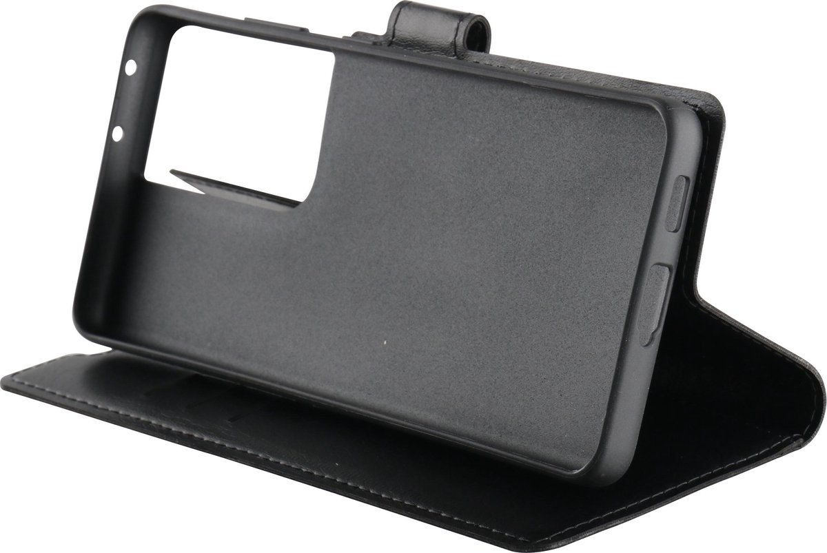 BeHello Samsung Galaxy S21 Ultra Gel Wallet Hoesje - Zwart - Afbeelding 2