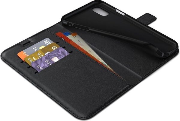BeHello iPhone XR Hoesje - Gel Wallet Case Met Ruimte Voor 3 Pasjes Zwart - Afbeelding 2