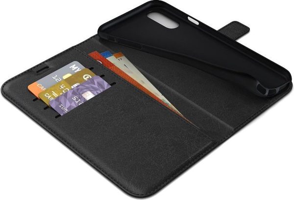 BeHello iPhone XS Max Hoesje - Gel Wallet Case Met Ruimte Voor 3 Pasjes - Zwart - Afbeelding 5