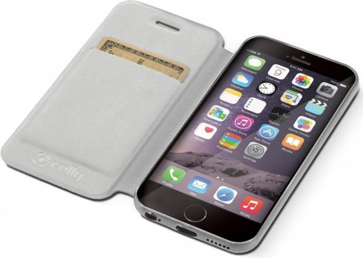Celly folio hoesje voor iPhone 6/6s zilver - Afbeelding 2
