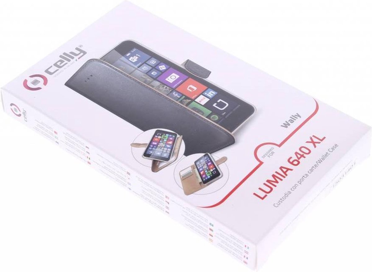 Celly Wally hoesje voor Nokia Lumia 640 XL - Zwart - Afbeelding 6