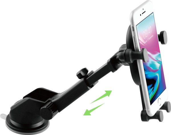 BeHello Universele Telefoonhouder I  2-in-1 Autohouder voor Ventilatierooster én Dashboard / Autoruit - Zwart - Automatische vergrendeling - Uitschuifbare Arm - Draaibaar - Afbeelding 10