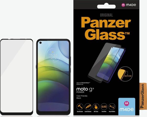 PanzerGlass Case Friendly Gehard Glas Screenprotector Geschikt voor Motorola Moto G9 Power - Zwart - Afbeelding 3