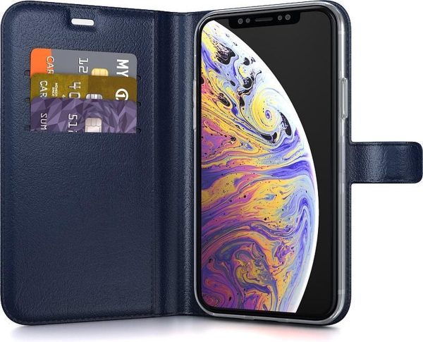 BeHello iPhone XS Max Gel Wallet Case Blauw - Afbeelding 2