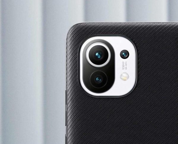 Origineel Xiaomi Mi 11 Hoesje Rugged Vegan Leather Case Carbon Zwart geschikt voor Xiaomi Mi 11 - Afbeelding 2