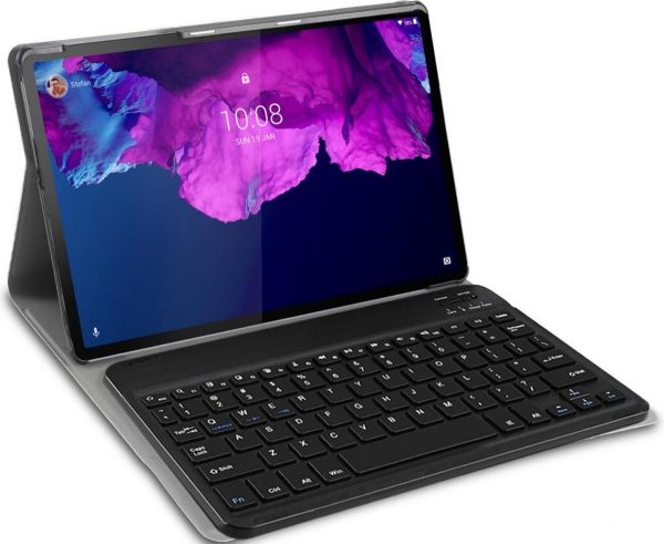 Lenovo Tab P11 Pro Toetsenbord Hoes hoesje - Just in Case - Effen Zwart - Kunstleer