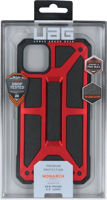 UAG Monarch Apple iPhone 11 Pro Max Backcover hoesje - Magma Red - Afbeelding 12