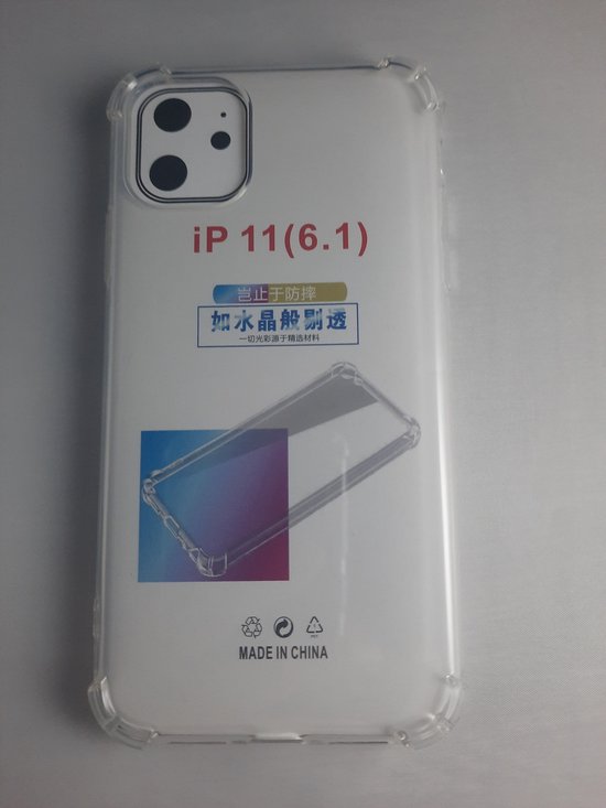 Iphone 11 hoesje - Transparant - Opstaande hoeken - Afbeelding 2