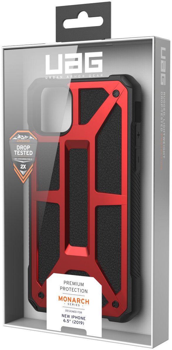 UAG Monarch Apple iPhone 11 Pro Max Backcover hoesje - Magma Red - Afbeelding 18