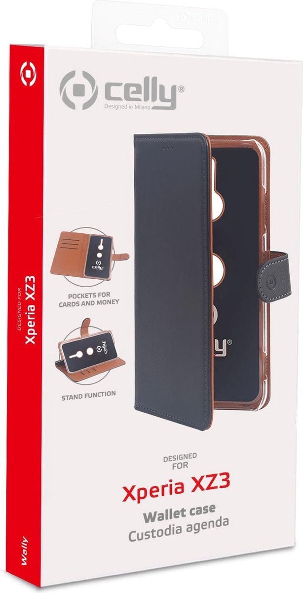 Celly Boekmodel Hoesje Sony Xperia XZ3 - Zwart - Afbeelding 5