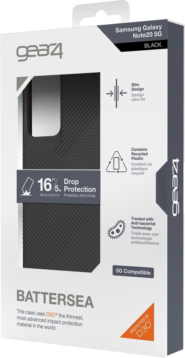 Gear4 Battersea Backcover Samsung Galaxy Note 20 hoesje - Zwart - Afbeelding 7