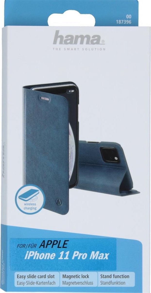 Hama Hoesje Met Pasjeshouder Geschikt voor iPhone 11 Pro Max - Hama Guard Bookcase - Blauw - Afbeelding 10