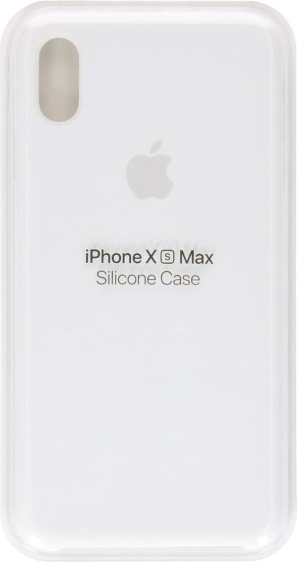 Apple iPhone XS Max Siliconen Case - Wit - Afbeelding 4