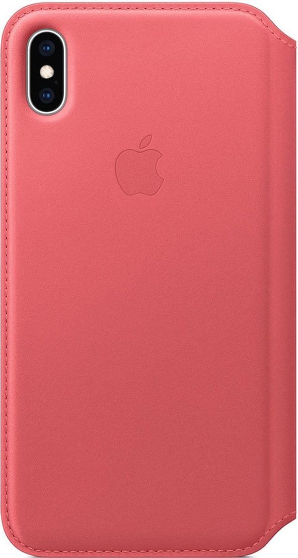 Apple Leren Folio Hoesje voor iPhone Xs Max - Blauw