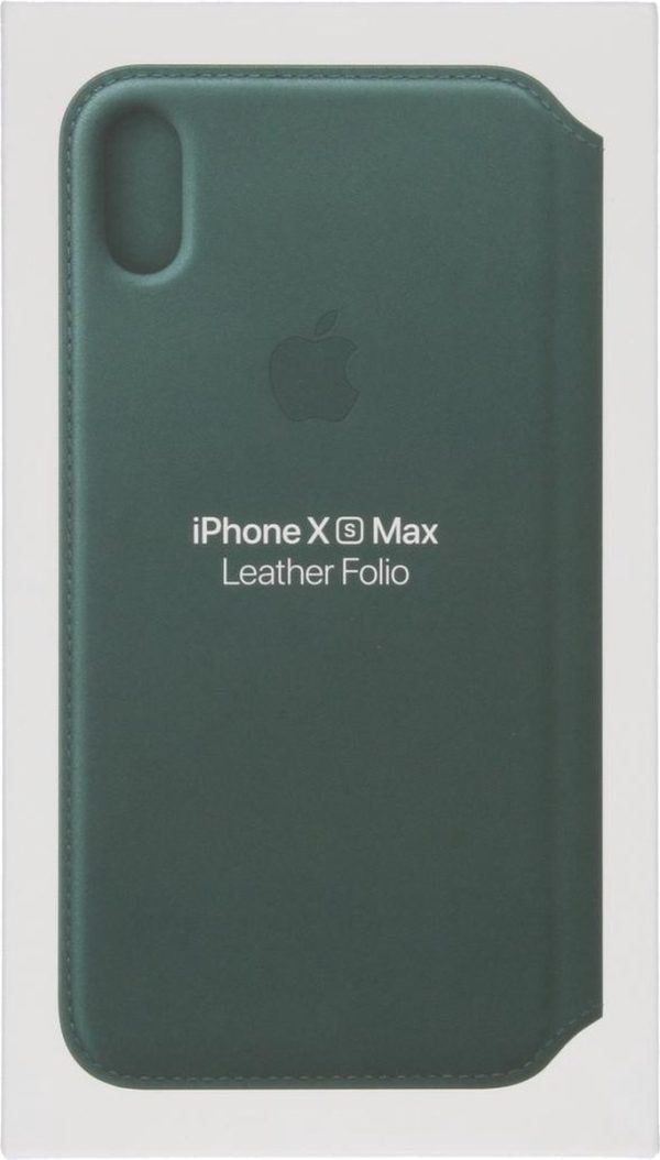 Apple Lederen Folio Case voor iPhone XS Max - Forest Green - Afbeelding 6