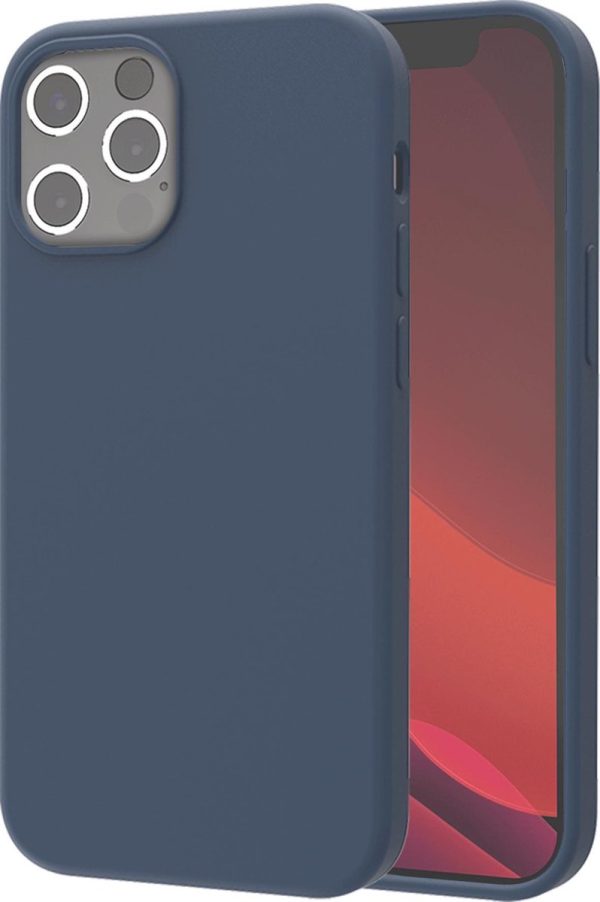 Azuri Apple iPhone 12 Pro Max hoesje - Siliconen backcover - Blauw