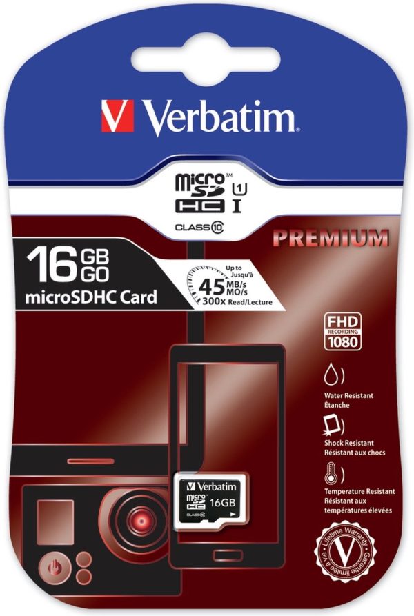 Verbatim Verbatim microSDHC Geheugenkaart Klasse 10 16 GB  Zwart - Afbeelding 3