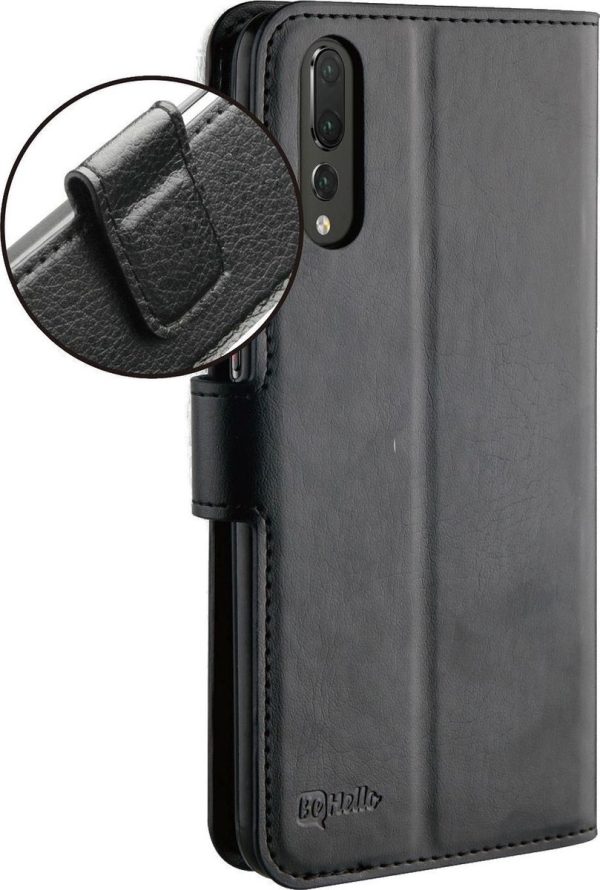 BeHello Huawei P20 Hoesje - Gel Wallet Case Met Ruimte Voor 3 Pasjes Zwart - Afbeelding 2