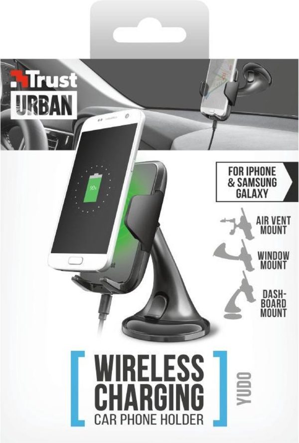 Trust Urban Yudo - Draadloze Smartphone Oplaadhouder voor in de Auto - Zwart - Afbeelding 10